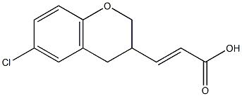 3-(6-chloro-3,4-dihydro-2H-chromen-3-yl)acrylic acid 结构式