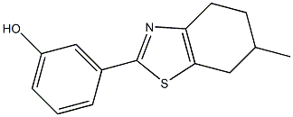 3-(6-methyl-4,5,6,7-tetrahydro-1,3-benzothiazol-2-yl)phenol 结构式