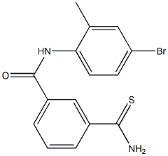 3-(aminocarbonothioyl)-N-(4-bromo-2-methylphenyl)benzamide 结构式