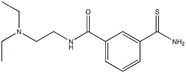 3-(aminocarbonothioyl)-N-[2-(diethylamino)ethyl]benzamide 结构式