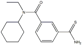 3-(aminocarbonothioyl)-N-cyclohexyl-N-ethylbenzamide 结构式