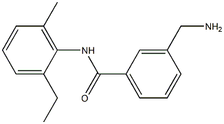 3-(aminomethyl)-N-(2-ethyl-6-methylphenyl)benzamide 结构式