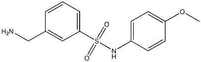 3-(aminomethyl)-N-(4-methoxyphenyl)benzenesulfonamide 结构式