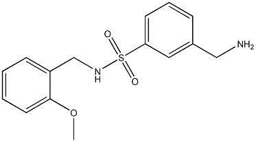 3-(aminomethyl)-N-[(2-methoxyphenyl)methyl]benzene-1-sulfonamide 结构式