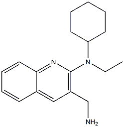 3-(aminomethyl)-N-cyclohexyl-N-ethylquinolin-2-amine 结构式