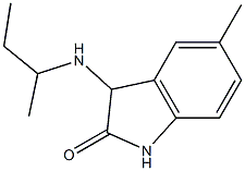 3-(butan-2-ylamino)-5-methyl-2,3-dihydro-1H-indol-2-one 结构式
