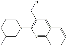 3-(chloromethyl)-2-(3-methylpiperidin-1-yl)quinoline 结构式