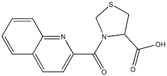 3-(quinolin-2-ylcarbonyl)-1,3-thiazolidine-4-carboxylic acid 结构式