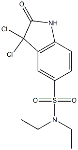 3,3-dichloro-N,N-diethyl-2-oxoindoline-5-sulfonamide 结构式