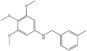3,4,5-trimethoxy-N-[(3-methylphenyl)methyl]aniline 结构式