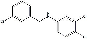3,4-dichloro-N-[(3-chlorophenyl)methyl]aniline 结构式