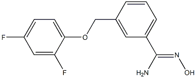 3-[(2,4-difluorophenoxy)methyl]-N'-hydroxybenzenecarboximidamide 结构式