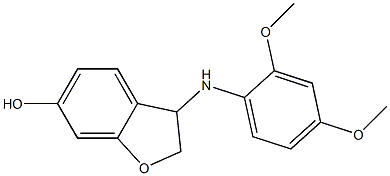 3-[(2,4-dimethoxyphenyl)amino]-2,3-dihydro-1-benzofuran-6-ol 结构式