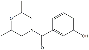 3-[(2,6-dimethylmorpholin-4-yl)carbonyl]phenol 结构式