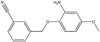 3-[(2-amino-4-methoxyphenoxy)methyl]benzonitrile 结构式