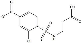 3-[(2-chloro-4-nitrobenzene)sulfonamido]propanoic acid 结构式