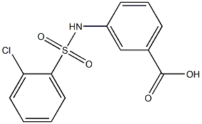 3-[(2-chlorobenzene)sulfonamido]benzoic acid 结构式