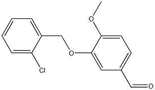 3-[(2-chlorophenyl)methoxy]-4-methoxybenzaldehyde 结构式