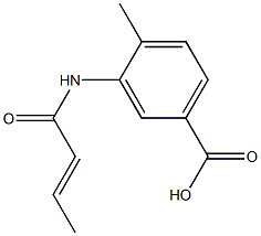 3-[(2E)-but-2-enoylamino]-4-methylbenzoic acid 结构式
