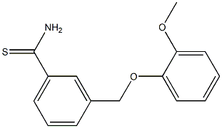 3-[(2-methoxyphenoxy)methyl]benzenecarbothioamide 结构式