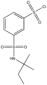 3-[(2-methylbutan-2-yl)sulfamoyl]benzene-1-sulfonyl chloride 结构式