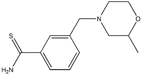 3-[(2-methylmorpholin-4-yl)methyl]benzenecarbothioamide 结构式