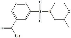 3-[(2-methylmorpholin-4-yl)sulfonyl]benzoic acid 结构式