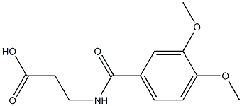 3-[(3,4-dimethoxybenzoyl)amino]propanoic acid 结构式