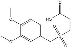 3-[(3,4-dimethoxybenzyl)sulfonyl]propanoic acid 结构式