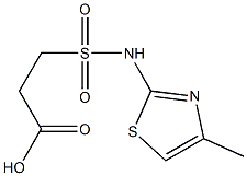 3-[(4-methyl-1,3-thiazol-2-yl)sulfamoyl]propanoic acid 结构式