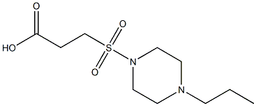 3-[(4-propylpiperazine-1-)sulfonyl]propanoic acid 结构式