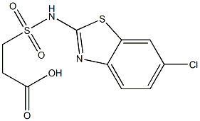 3-[(6-chloro-1,3-benzothiazol-2-yl)sulfamoyl]propanoic acid 结构式