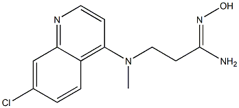3-[(7-chloroquinolin-4-yl)(methyl)amino]-N'-hydroxypropanimidamide 结构式
