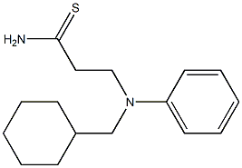 3-[(cyclohexylmethyl)(phenyl)amino]propanethioamide 结构式