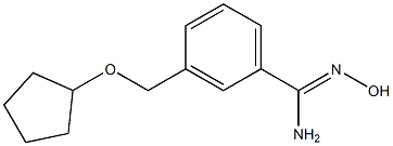 3-[(cyclopentyloxy)methyl]-N'-hydroxybenzenecarboximidamide 结构式