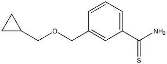 3-[(cyclopropylmethoxy)methyl]benzene-1-carbothioamide 结构式