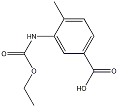3-[(ethoxycarbonyl)amino]-4-methylbenzoic acid 结构式
