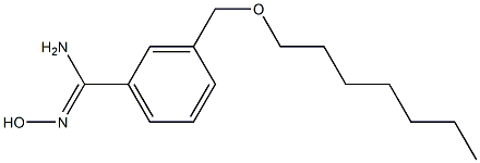 3-[(heptyloxy)methyl]-N'-hydroxybenzene-1-carboximidamide 结构式