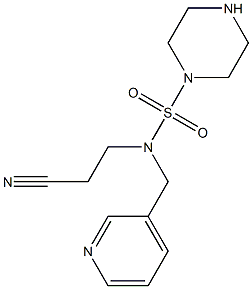 3-[(piperazine-1-sulfonyl)(pyridin-3-ylmethyl)amino]propanenitrile 结构式