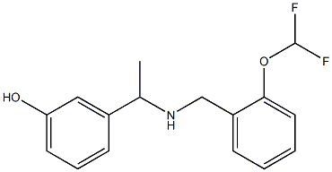 3-[1-({[2-(difluoromethoxy)phenyl]methyl}amino)ethyl]phenol 结构式