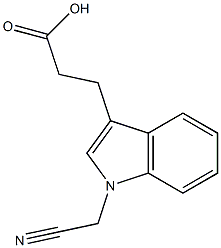 3-[1-(cyanomethyl)-1H-indol-3-yl]propanoic acid 结构式