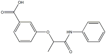 3-[1-(phenylcarbamoyl)ethoxy]benzoic acid 结构式