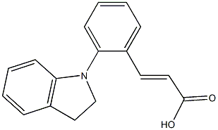 3-[2-(2,3-dihydro-1H-indol-1-yl)phenyl]prop-2-enoic acid 结构式