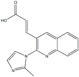 3-[2-(2-methyl-1H-imidazol-1-yl)quinolin-3-yl]prop-2-enoic acid 结构式