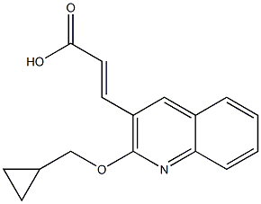 3-[2-(cyclopropylmethoxy)quinolin-3-yl]prop-2-enoic acid 结构式
