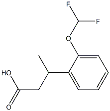 3-[2-(difluoromethoxy)phenyl]butanoic acid 结构式