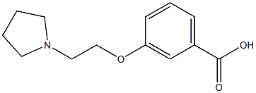 3-[2-(pyrrolidin-1-yl)ethoxy]benzoic acid 结构式