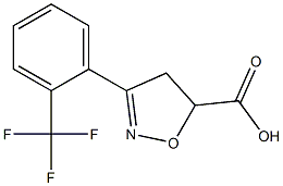 3-[2-(trifluoromethyl)phenyl]-4,5-dihydro-1,2-oxazole-5-carboxylic acid 结构式
