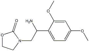 3-[2-amino-2-(2,4-dimethoxyphenyl)ethyl]-1,3-oxazolidin-2-one 结构式