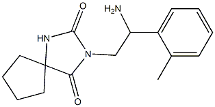 3-[2-amino-2-(2-methylphenyl)ethyl]-1,3-diazaspiro[4.4]nonane-2,4-dione 结构式